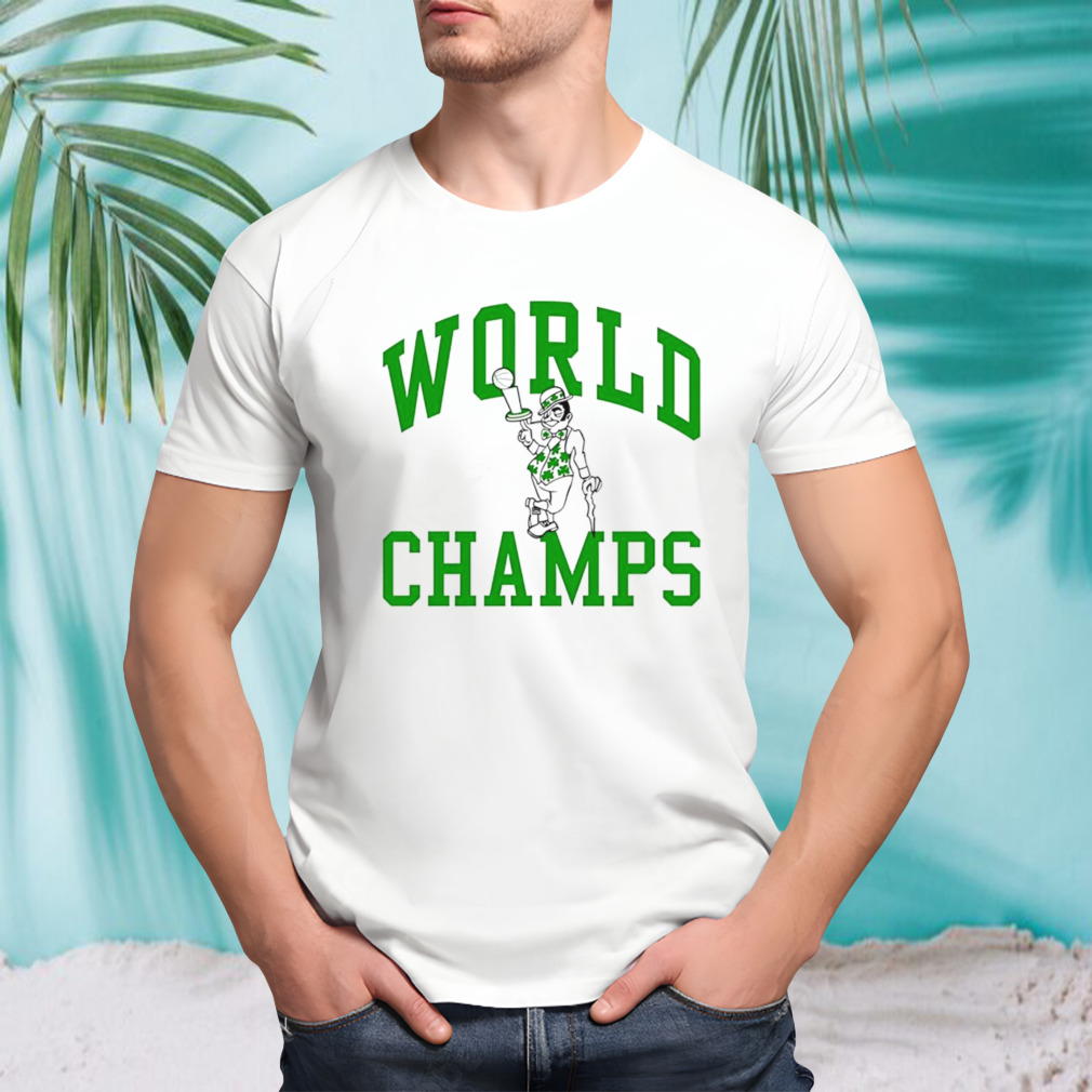 Boston Celtics world champs mascot shirt