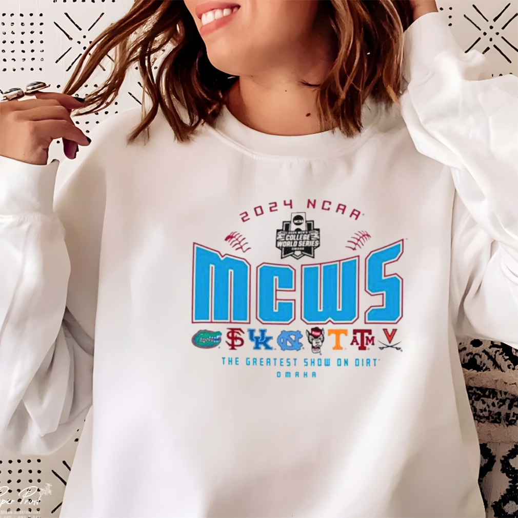 Men’s CWS 2024 NCAA The Greatest Show On Dirt Teams shirt