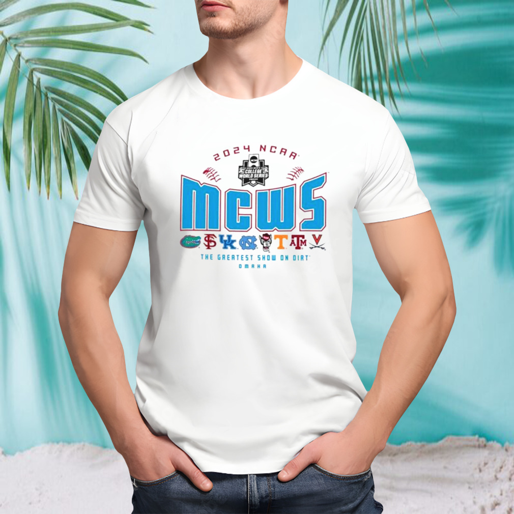 Men’s CWS 2024 NCAA The Greatest Show On Dirt Teams shirt