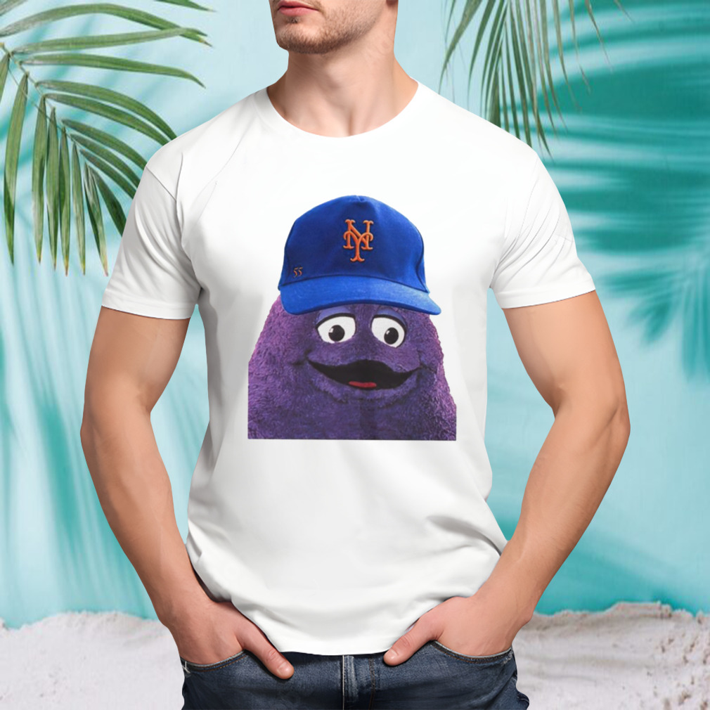 New York Mets In the Grimace blue hat shirt