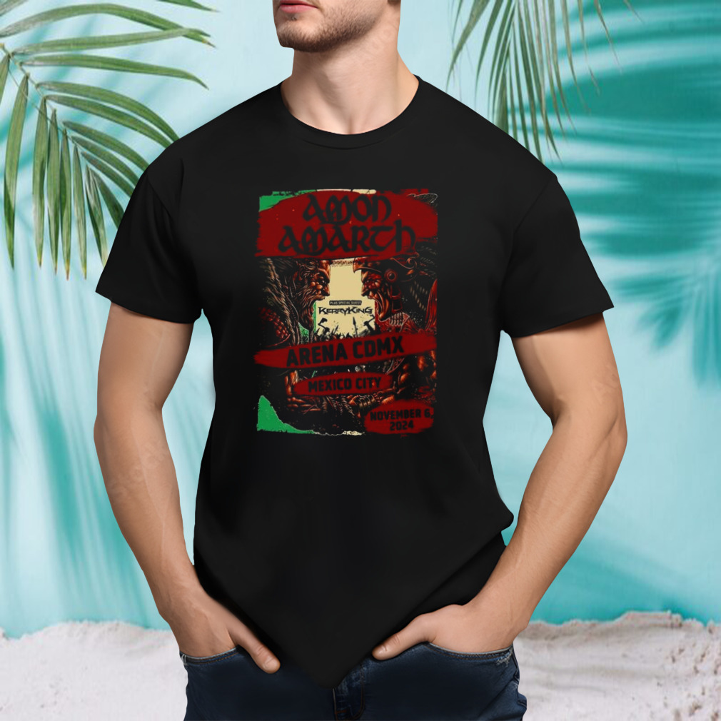 Amon Amarth Vikings Of Mexico Plus Special Guest Kerry King Show At The Arena Cdmx In Mexico City On November 6 2024 T-shirt