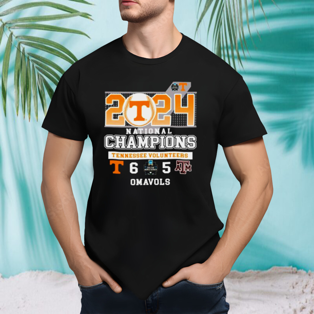 Tennessee Volunteers wins 6 5 Texas A&M Aggies 2024 NCAA Men’s Baseball National Champions Final Score Shirt