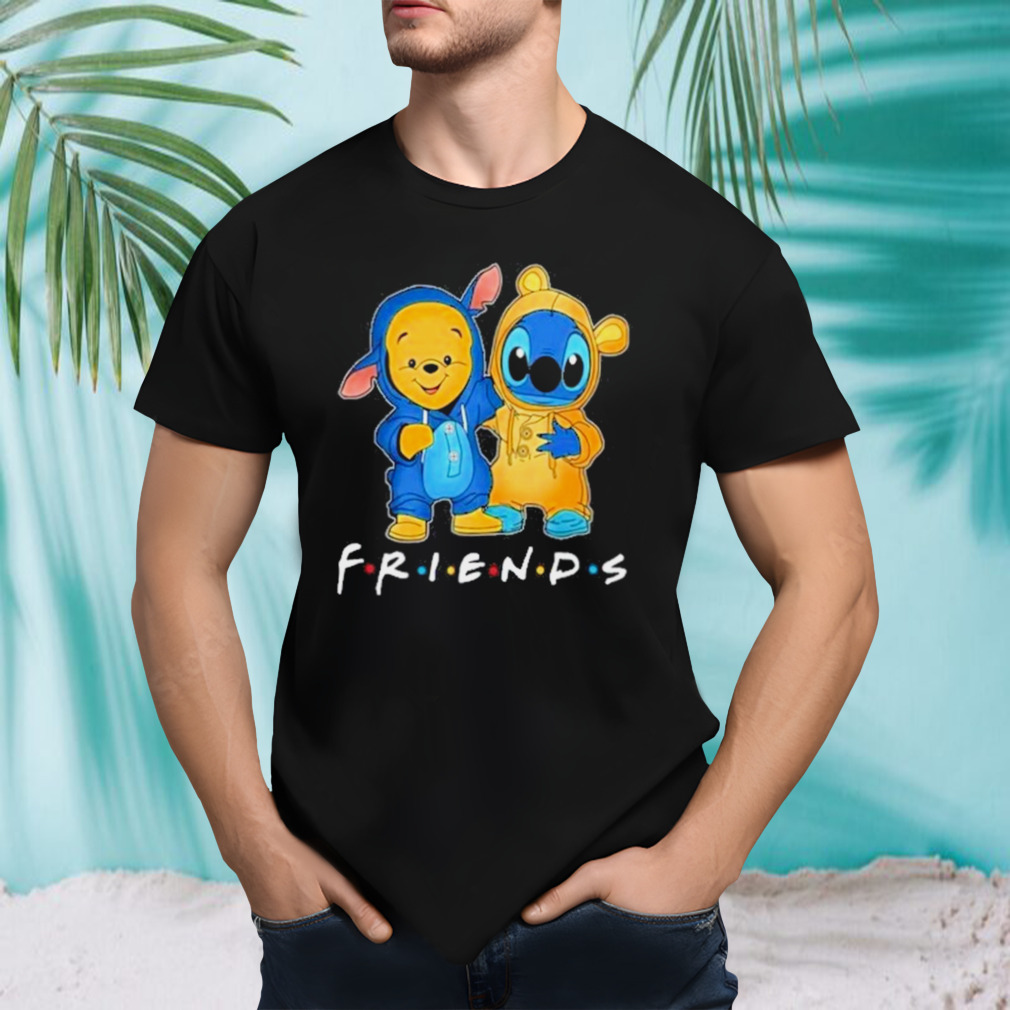 Winnie The Pooh Best Friends And Stitch Fan T-Shirt