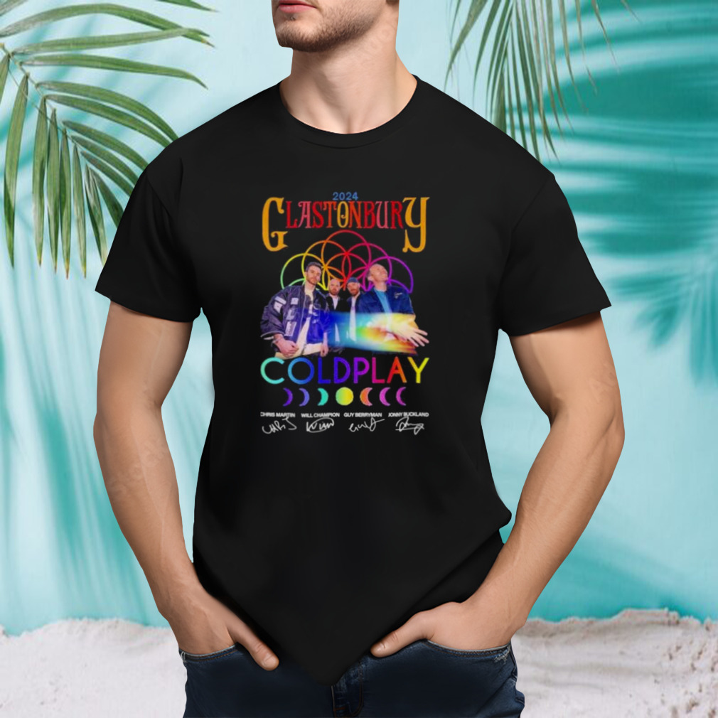 2024 Glastonbury Coldplay Signatures Shirt