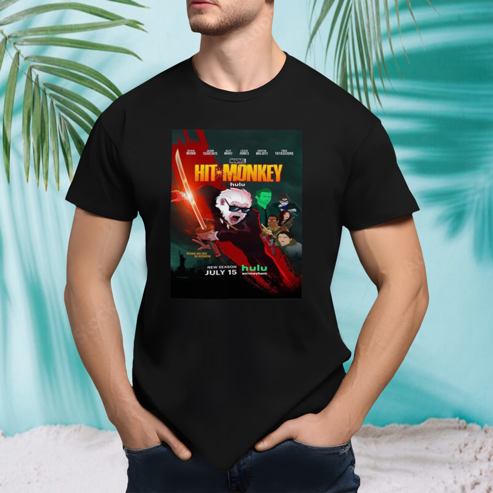 First Poster For Hit Monkey Season 2 Releasing On Hulu On July 15 shirt