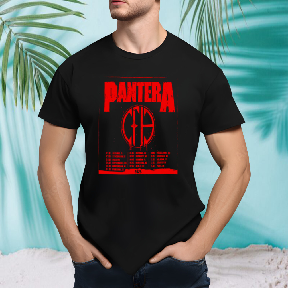 Pantera EU Tour 2025 Schedule List Date Merchandise T-Shirt