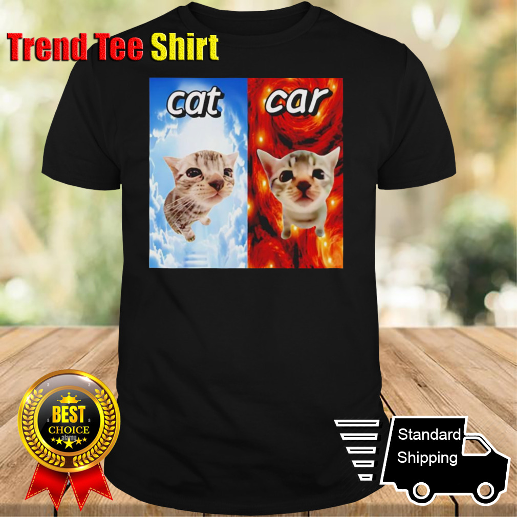 Cat vs car heaven and hell shirt