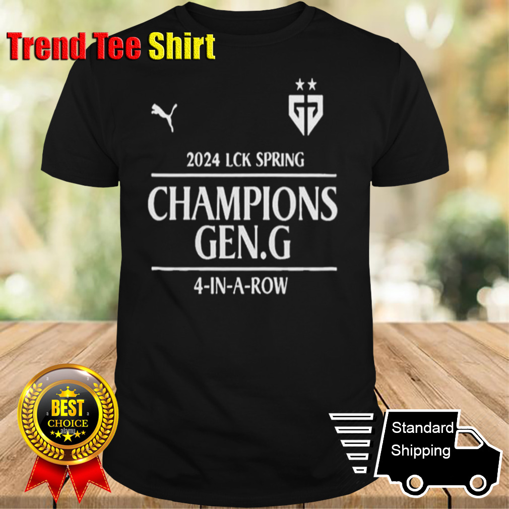 Gen G Esports 2024 LCK Champions Spring 4-In-A-Row T-Shirt