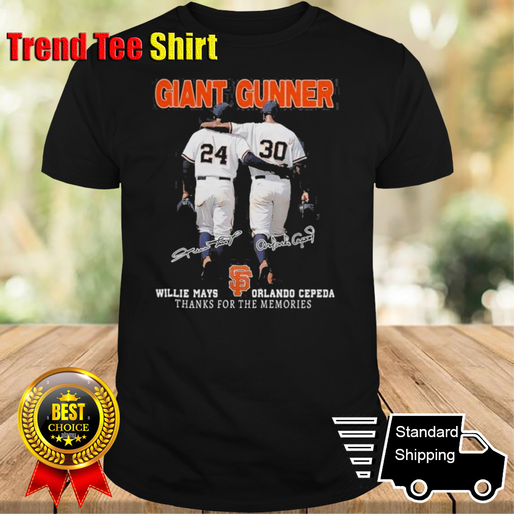 Giant Gunner Willie Mays And Orlando Cepeda T-Shirt