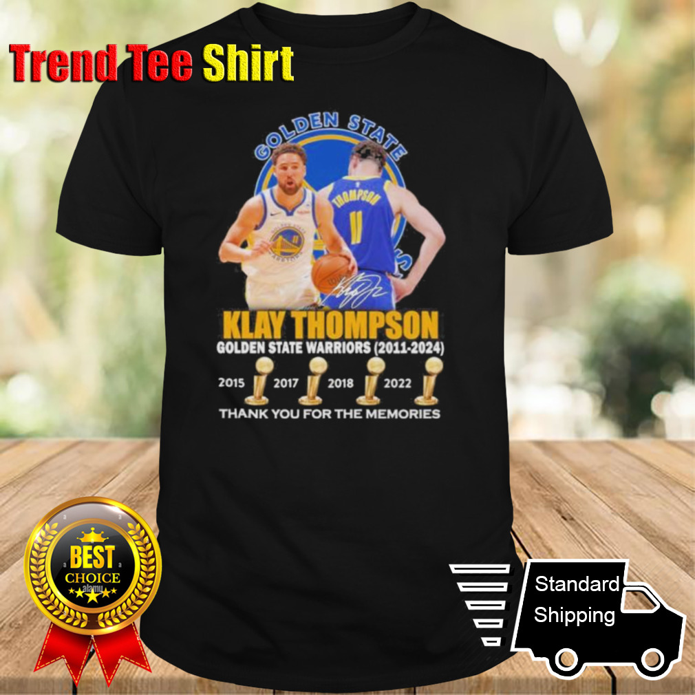 Golden State Warriors Klay Thompson 2011-2024 Thank You For The Memories T-shirt