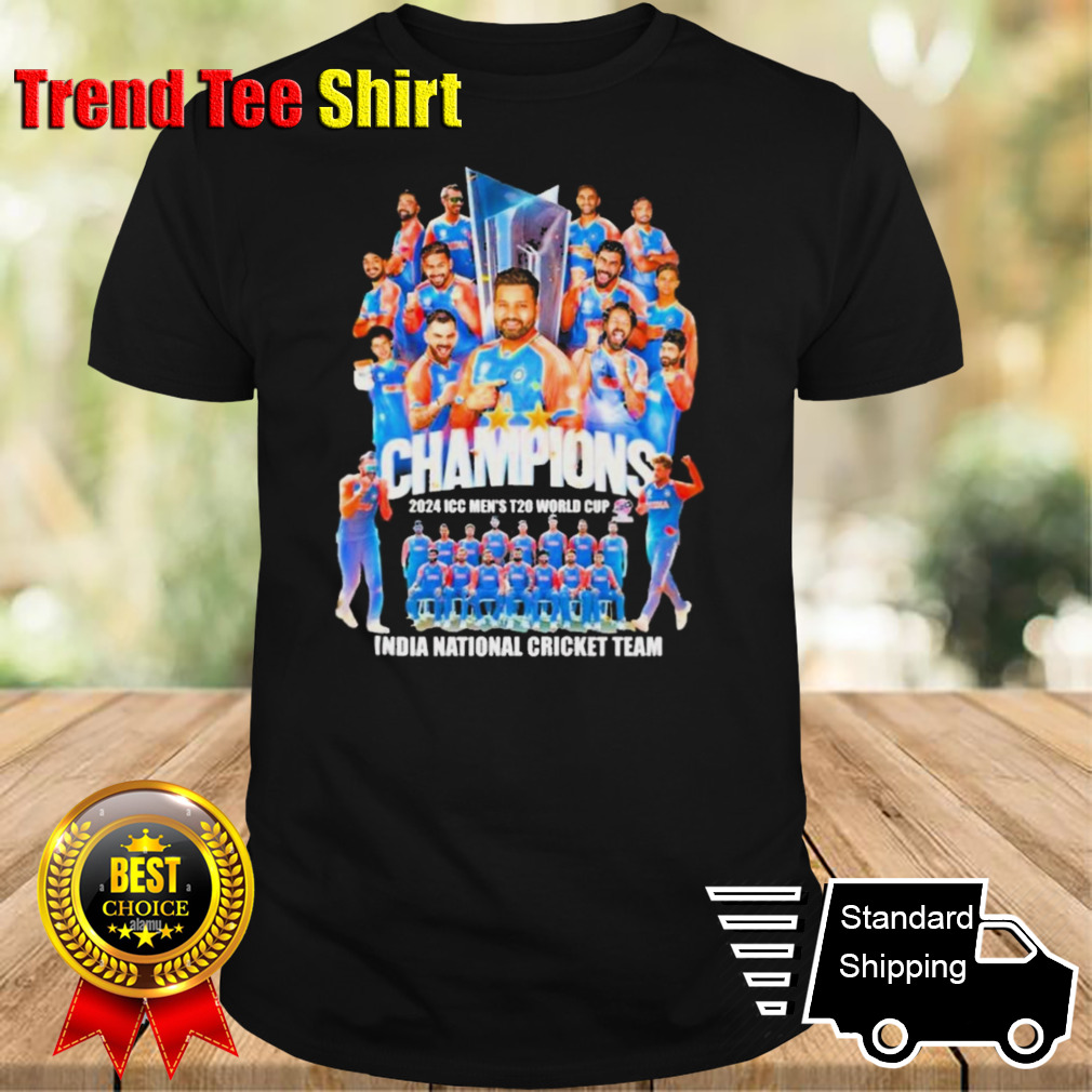 India National Cricket Team Champions 2024 ICC Men’s T20 World Cup Shirt