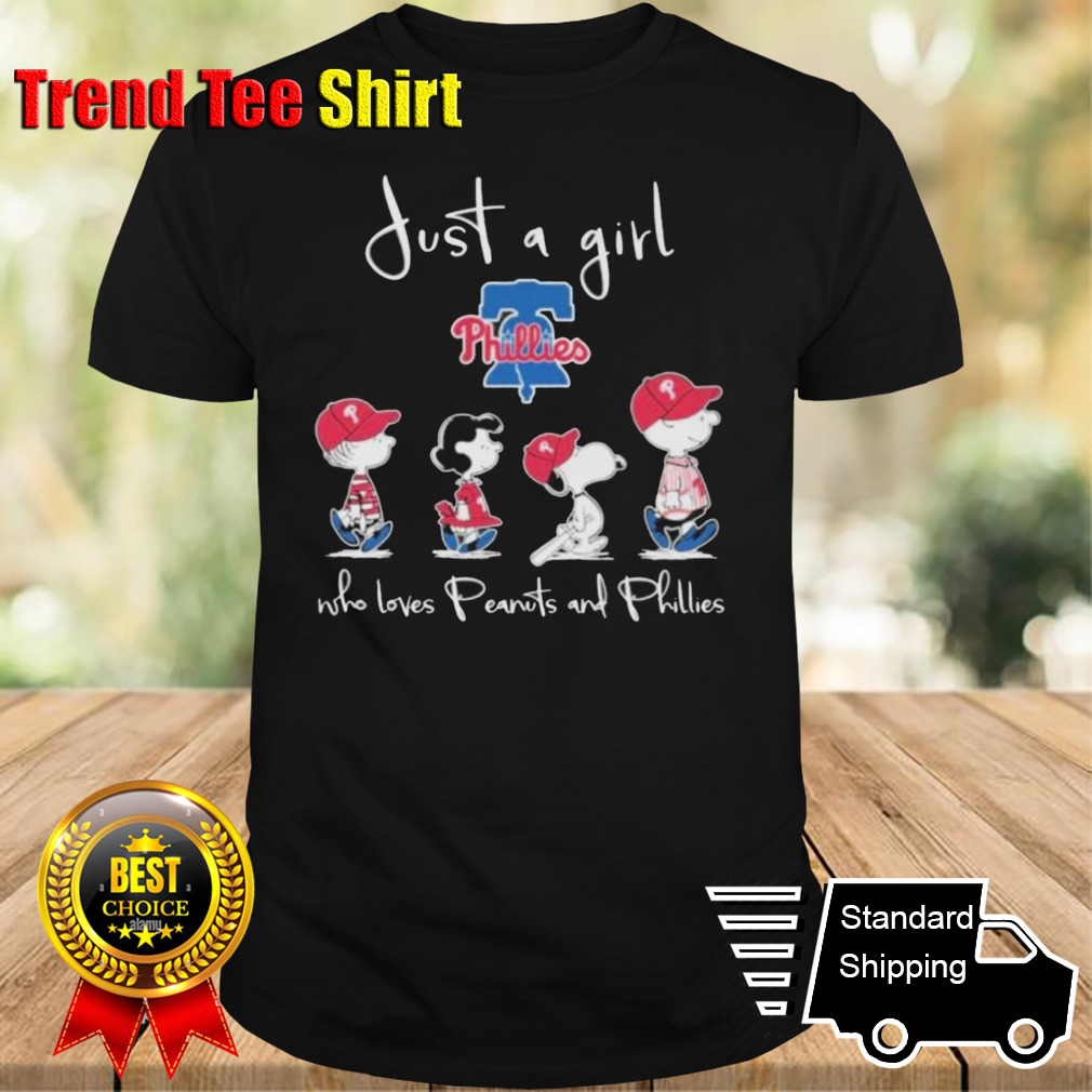 Just A Girl Who Loves Peanuts Characters And Philadelphia Phillies 2024 Shirt