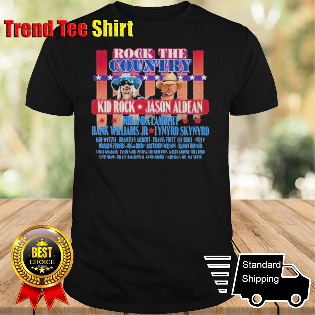 Kid Rock Jason Aldean Schedule Of Rock The Country 2024 Tour Fan T-Shirt