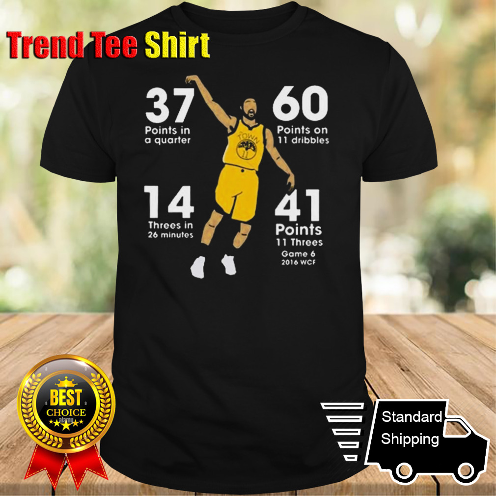 Klay Thompson 37 Points In A Quarter 60 Points On 11 Dribles 14 Threes In 26 Minutes 41 Points 11 Threes shirt