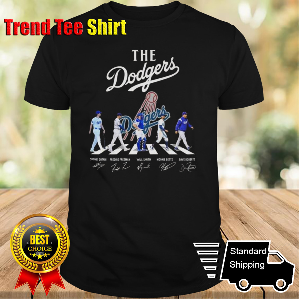 MLB Los Angeles Dodgers Signatures All Team Members Abbey Road T-shirt