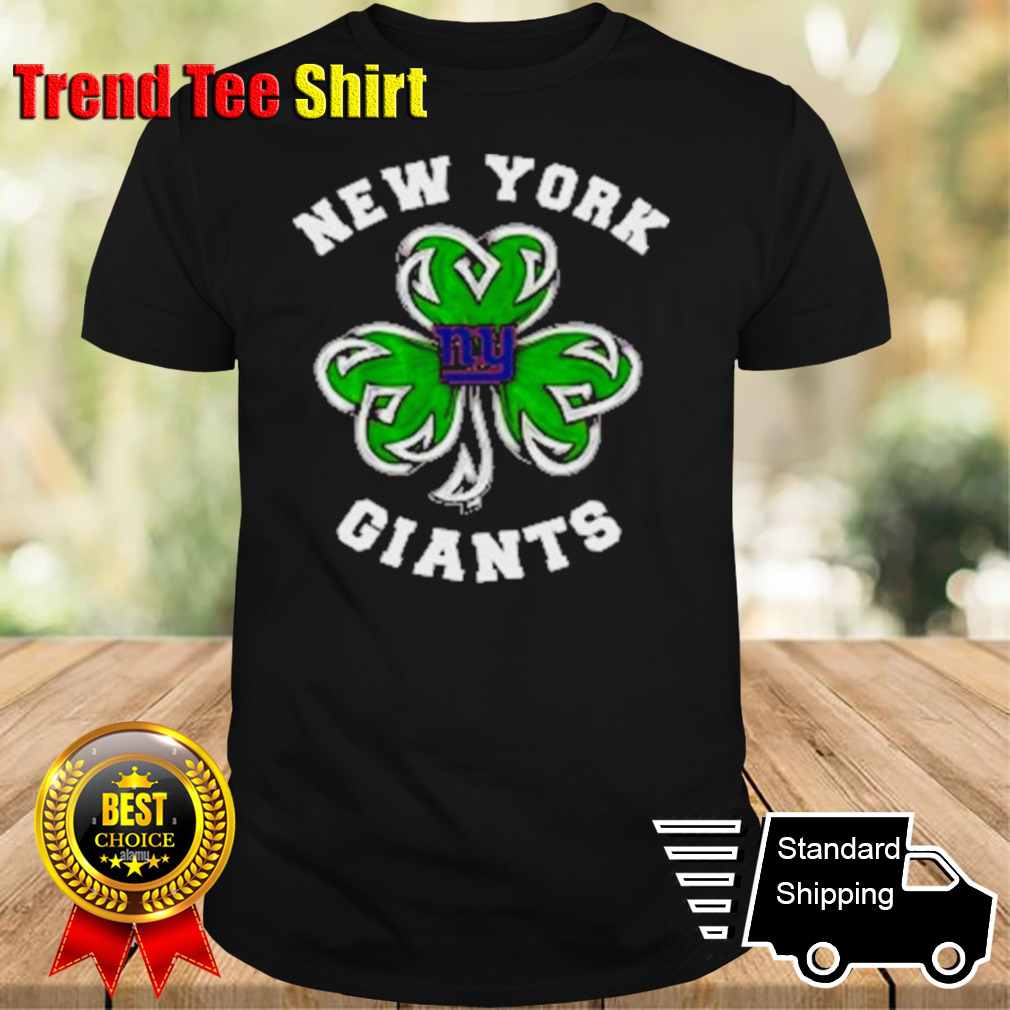 NFL New York Giants Three Leaf Clover St Patrick’s Day Football Sports T Shirt