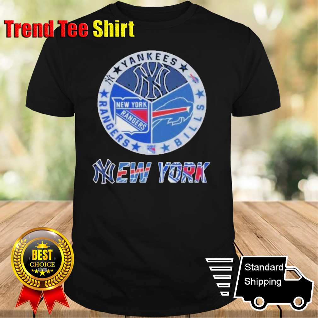 New York Yankees New York Rangers Buffalo Bills Sports City Fan Proud T-Shirt