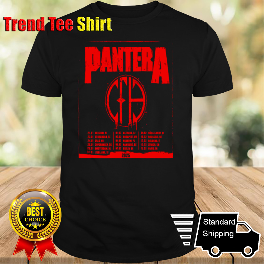 Pantera EU Tour 2025 Schedule List Date Merchandise T-Shirt