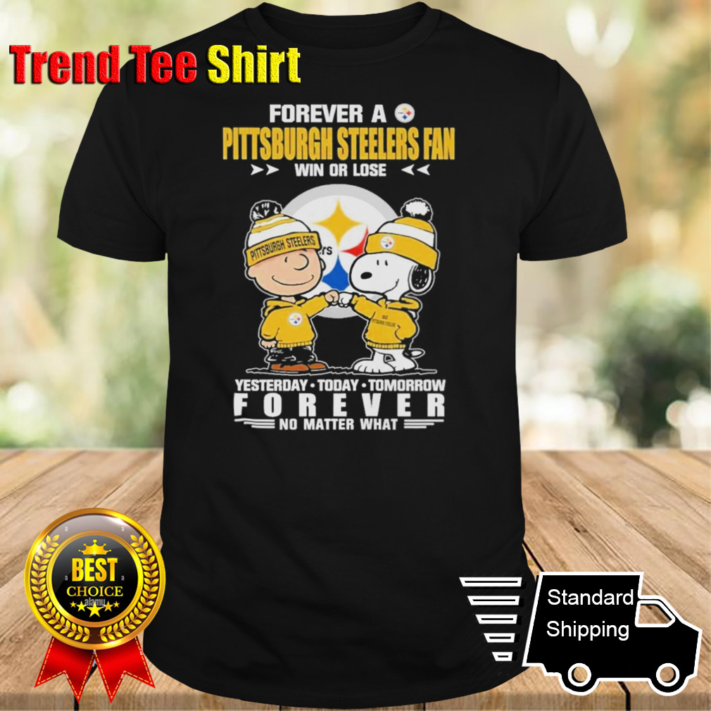 Pittsburgh Steelers Snoopy Football Forever A Fan No Matter What T-Shirt