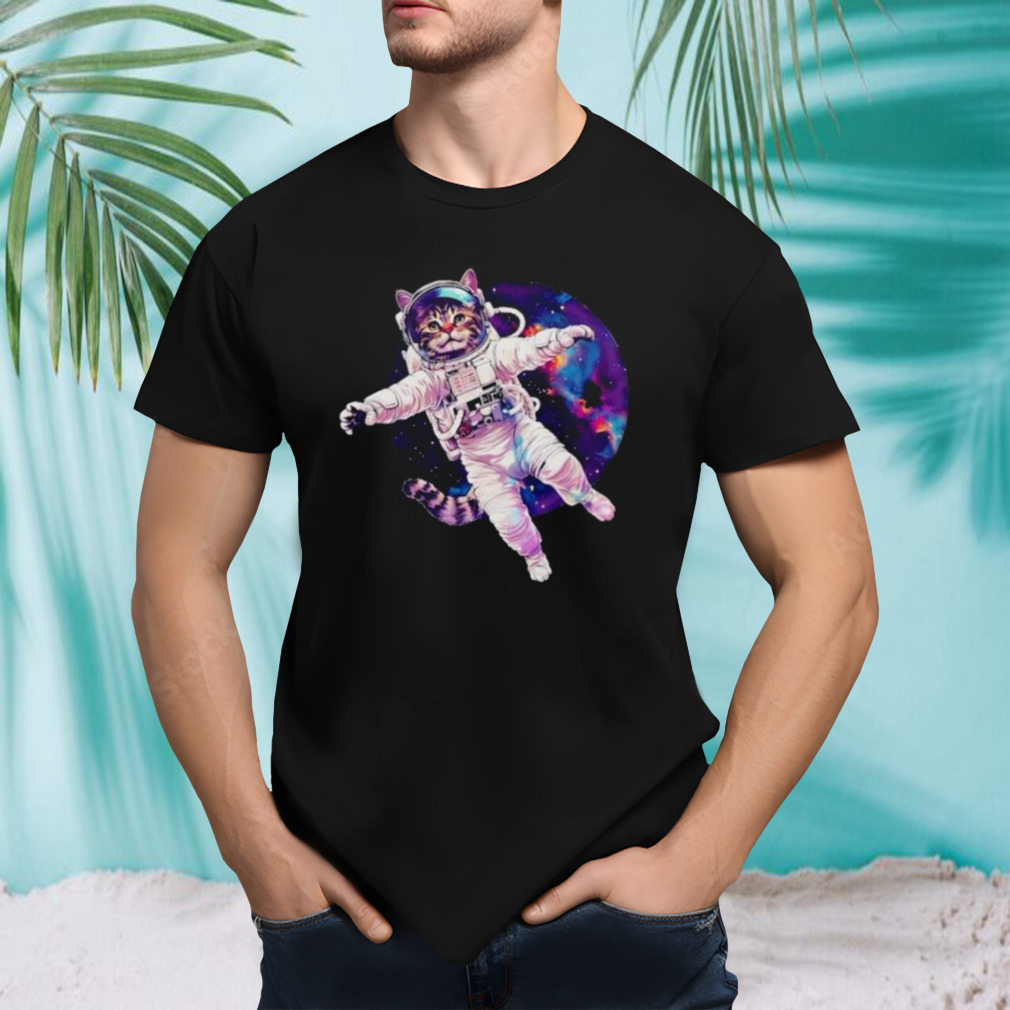 Cute Cat Astronaut In Space Shirt