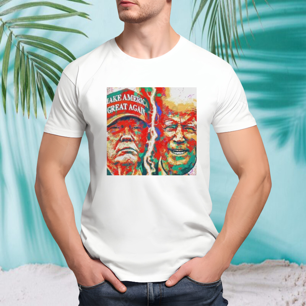 Trump vs Biden Lightning Art T-Shirt
