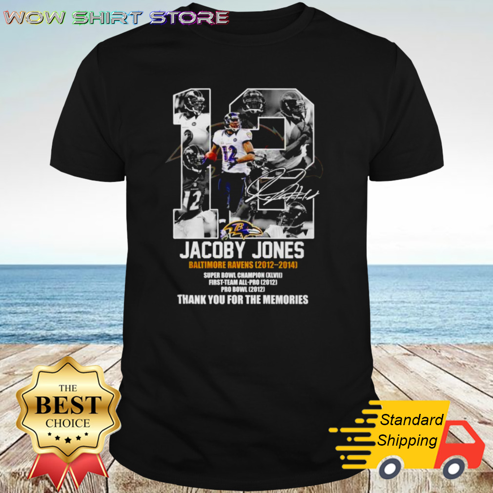 Jacoby Jones Baltimore Ravens 2012-2014 Thank You For The Memories Shirt