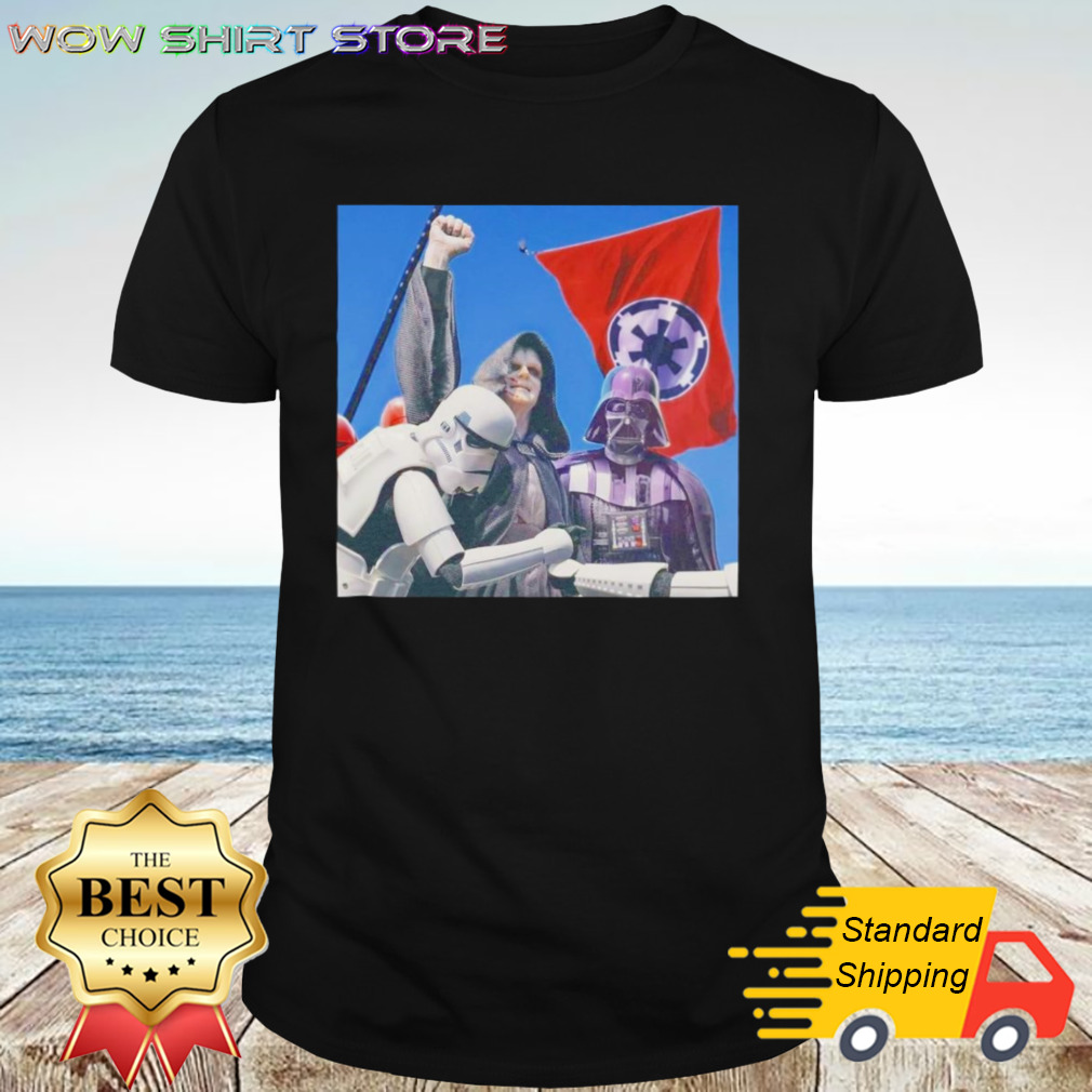 Star Wars Stormtrooper Darth Vader And Emperor Palpatine Flag Of The Galactic Republic Shirt