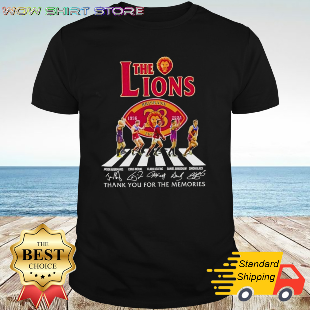 The Brisbane Lions Abbey Road Thank You For The Memories Signatures shirt