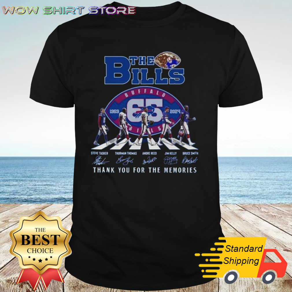 The Buffalo Bills 1959-2024 Thank You For The Memories Abbey Road Signatures T-shirt