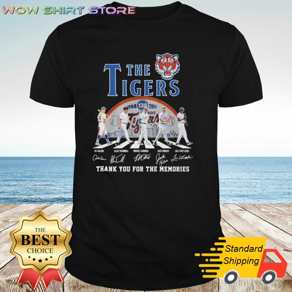 The Detroit Tigers 130 years 1894-2024 Abbey Road Thank You For The Memories Signatures shirt