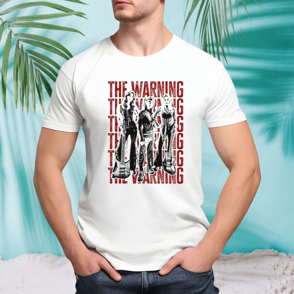 2024 The Warning Stacked Logo White Art Prints Shirt