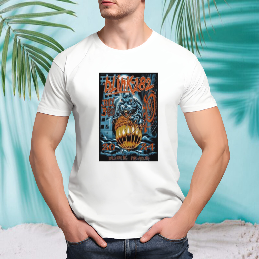 Official Blink-182 PNC Arena Raleigh NC 7 30 24 Event Poster Shirt