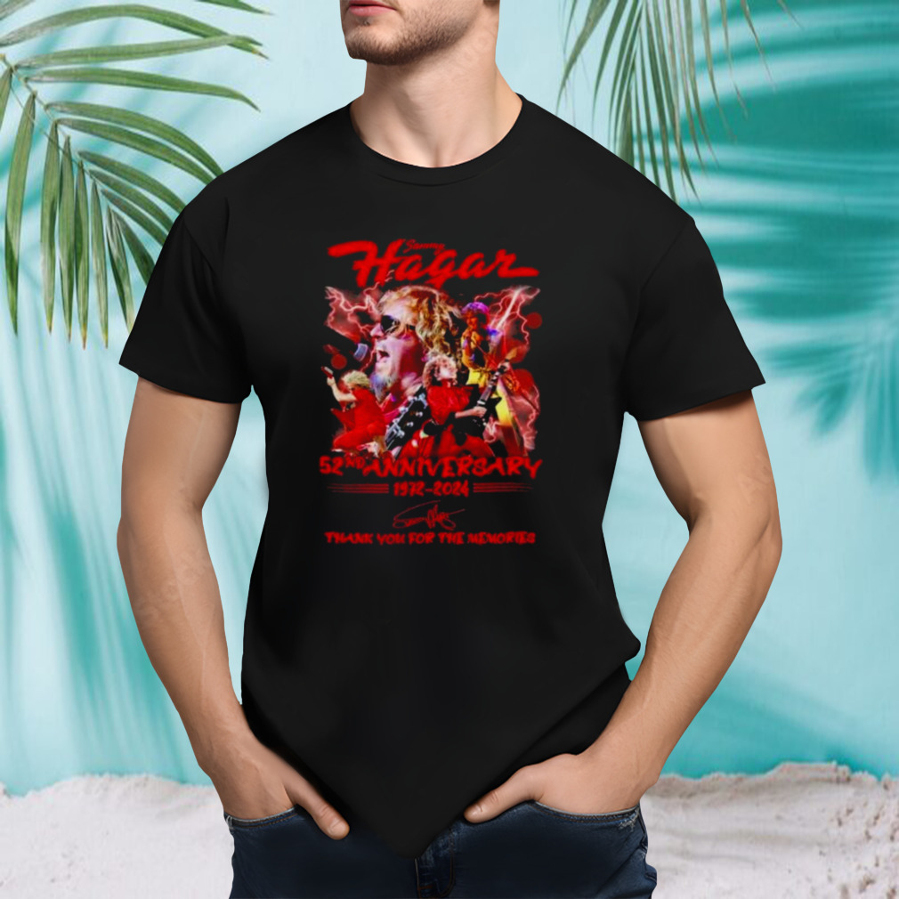 Sammy Hagar Band 52nd Anniversary 1972-2024 Thank You For The Memories T-Shirt