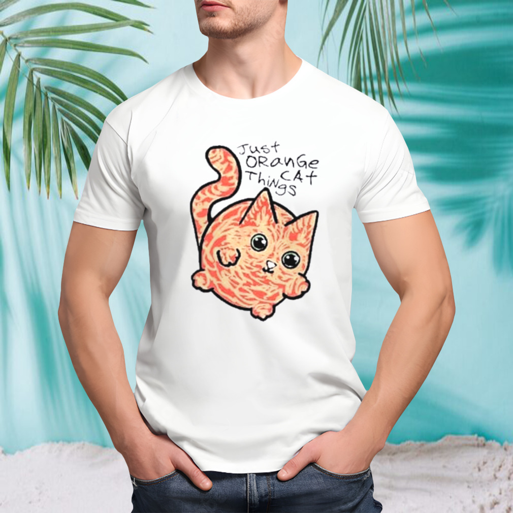 Just Orange Cat Things Circle Cat Shirt